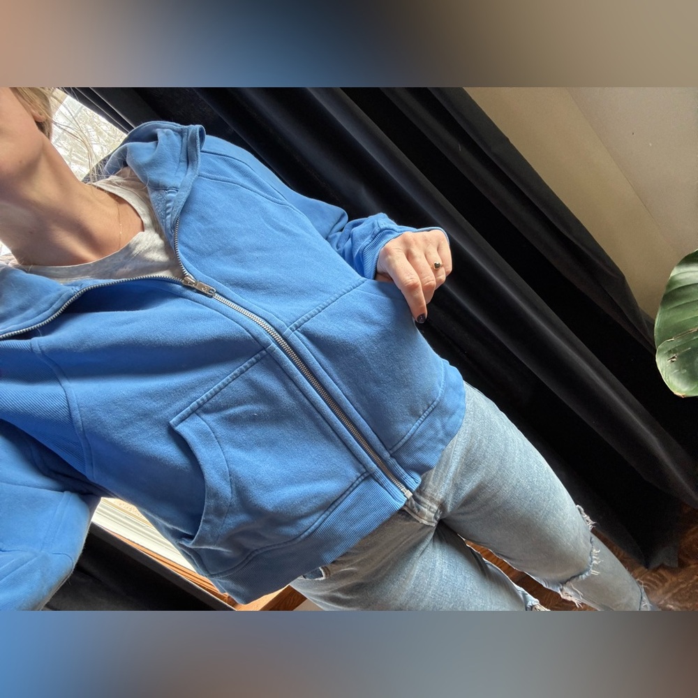Lululemon Blue Scuba Hoodie Full Zip Sweatshirt XL/XXL - Picture 5 of 6